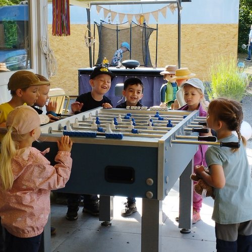 Kickern beim Ausflug